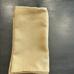 Set of 8 Beige Textured Fabric napkins